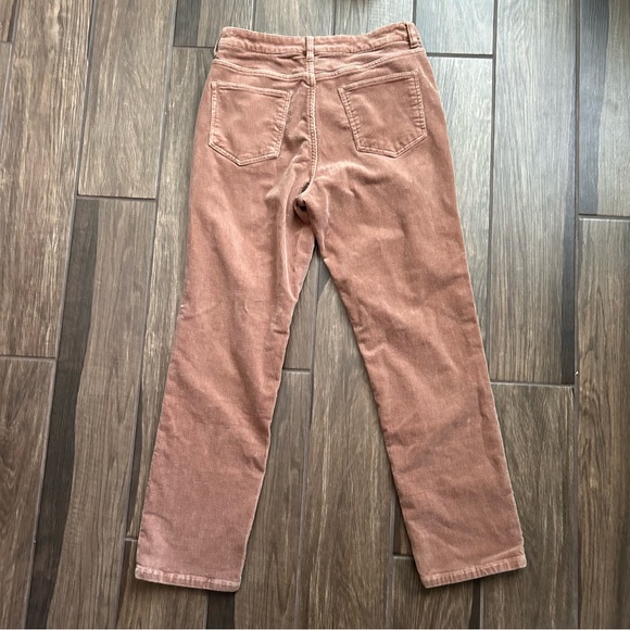 Quince Organic Stretch Corduroy Straight Leg Pants in Warm Brown Sz 8 - Picture 5 of 9